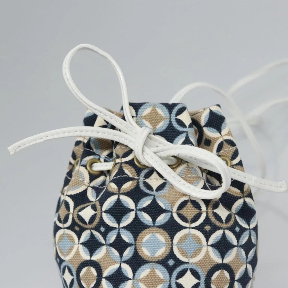 CELINE Shoulder Bag Canvas Blue Beige white Auth - Picture 8 of 16